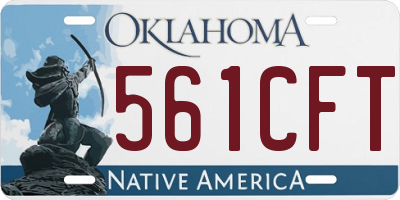 OK license plate 561CFT