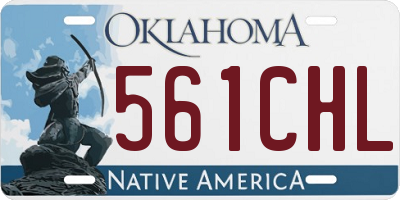 OK license plate 561CHL