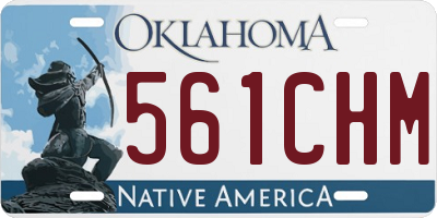 OK license plate 561CHM