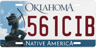 OK license plate 561CIB