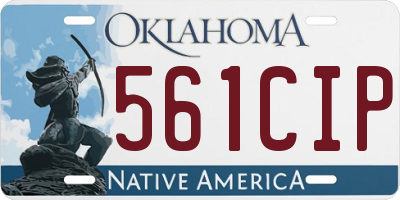 OK license plate 561CIP