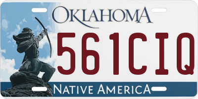 OK license plate 561CIQ