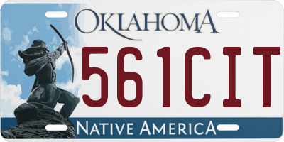 OK license plate 561CIT