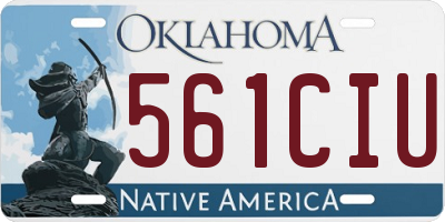 OK license plate 561CIU