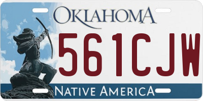 OK license plate 561CJW