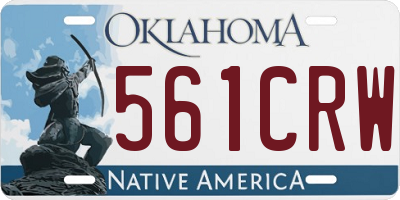 OK license plate 561CRW