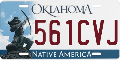 OK license plate 561CVJ