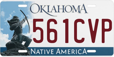 OK license plate 561CVP