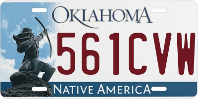 OK license plate 561CVW