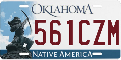 OK license plate 561CZM