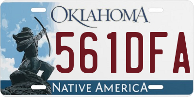 OK license plate 561DFA
