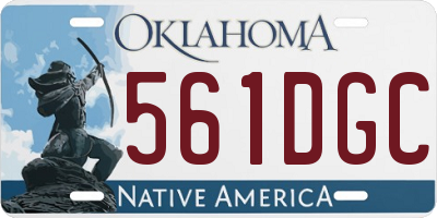 OK license plate 561DGC