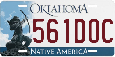 OK license plate 561DOC