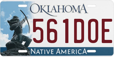 OK license plate 561DOE