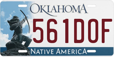 OK license plate 561DOF