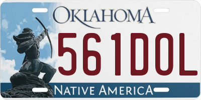 OK license plate 561DOL