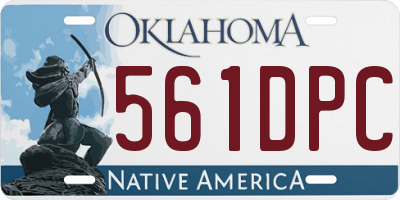 OK license plate 561DPC