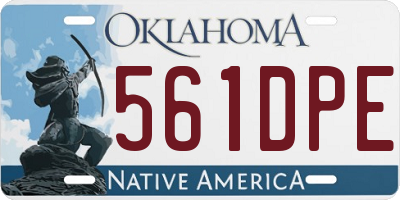 OK license plate 561DPE