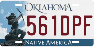 OK license plate 561DPF