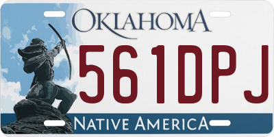 OK license plate 561DPJ