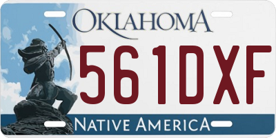 OK license plate 561DXF