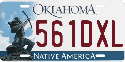 OK license plate 561DXL