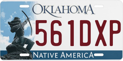 OK license plate 561DXP