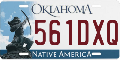 OK license plate 561DXQ