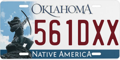 OK license plate 561DXX