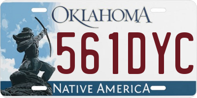 OK license plate 561DYC