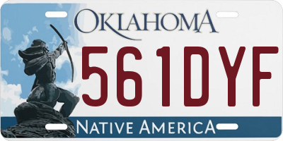 OK license plate 561DYF