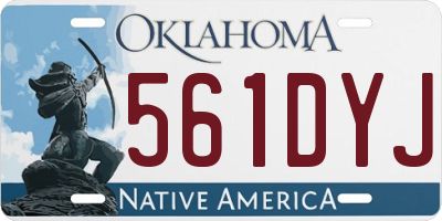 OK license plate 561DYJ