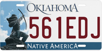 OK license plate 561EDJ