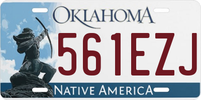 OK license plate 561EZJ