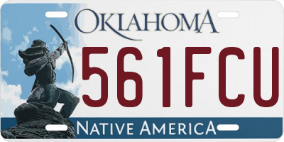 OK license plate 561FCU