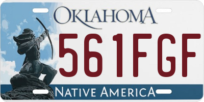 OK license plate 561FGF