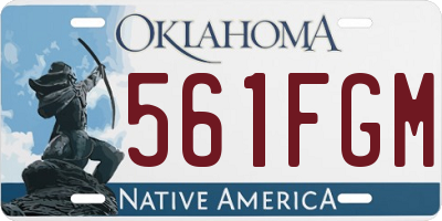 OK license plate 561FGM