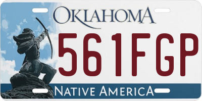OK license plate 561FGP