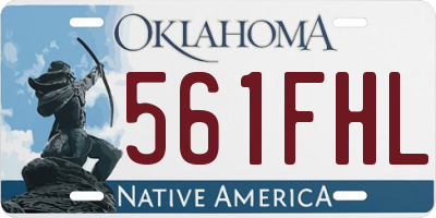 OK license plate 561FHL