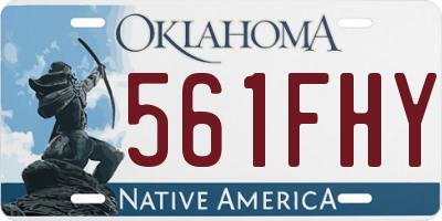 OK license plate 561FHY