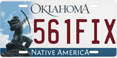 OK license plate 561FIX
