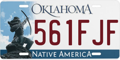 OK license plate 561FJF