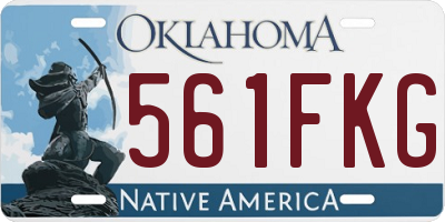 OK license plate 561FKG