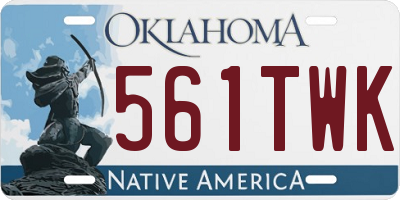 OK license plate 561TWK