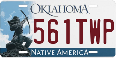 OK license plate 561TWP
