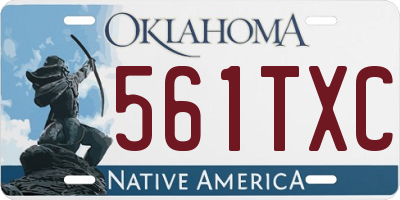 OK license plate 561TXC