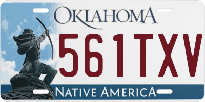 OK license plate 561TXV