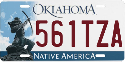 OK license plate 561TZA