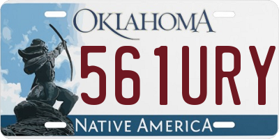 OK license plate 561URY