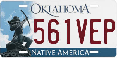 OK license plate 561VEP